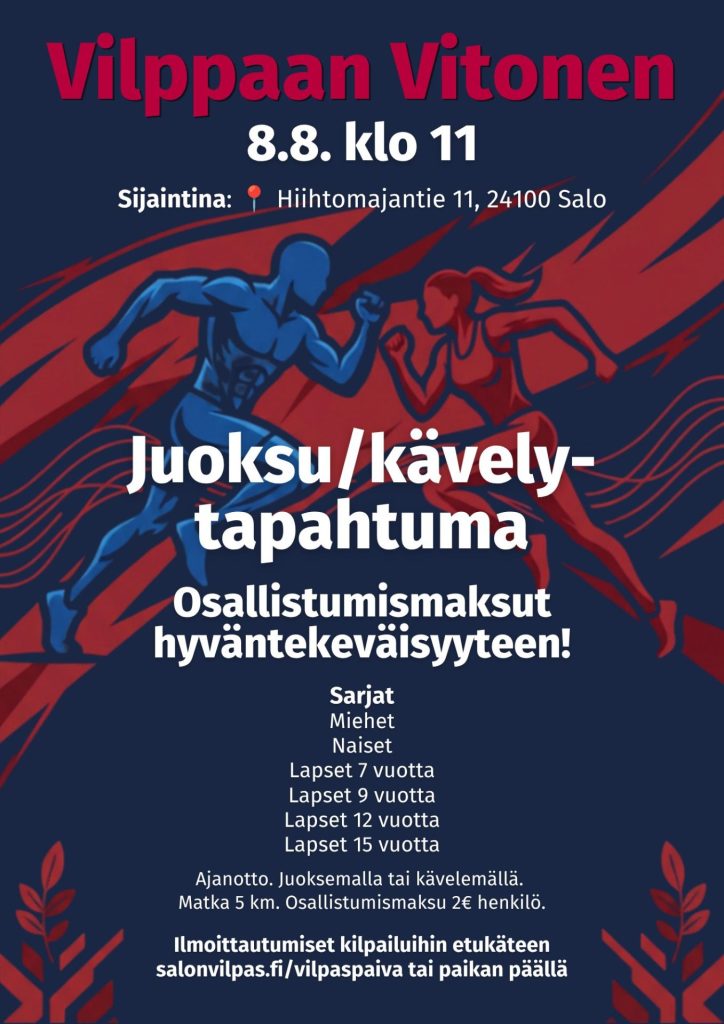Vilppaan Vitonen 8.8. klo 11 2026