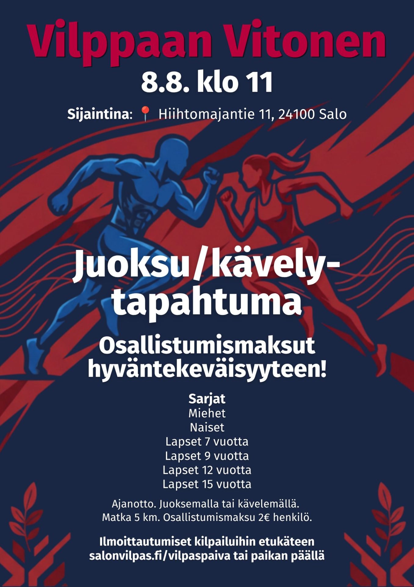 Vilppaan Vitonen 8.8. klo 11 2026
