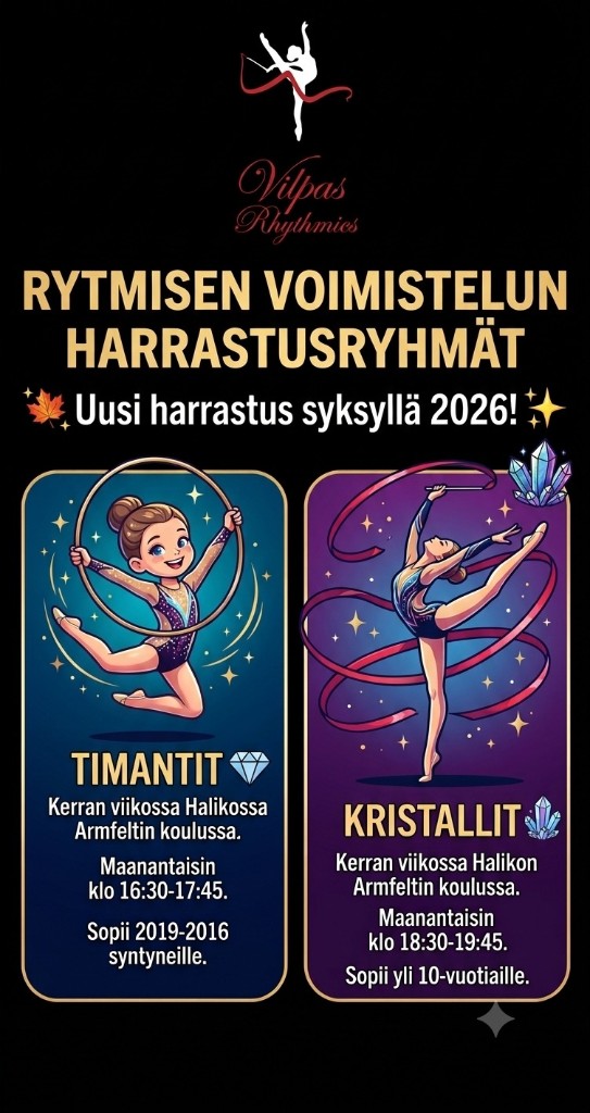 Ryhmät 12 Ilmoittaudu Timantit ja Kristallit — syksy 2026